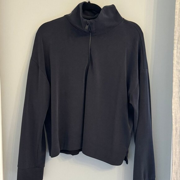 Athleta Seasoft 1/4 Zip Sweater - Black - Size XL - Picture 1 of 2
